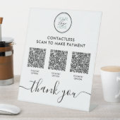 Signe De Table Enseigne sur pied QR de paiement personnalisée (In SItu)