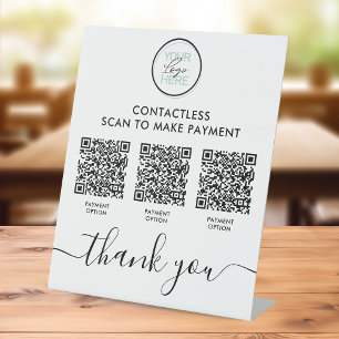 Signe De Table Enseigne sur pied QR de paiement personnalisée