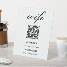 Enseigne sur Pied | Réseau de Mot de Passe Wifi Mo