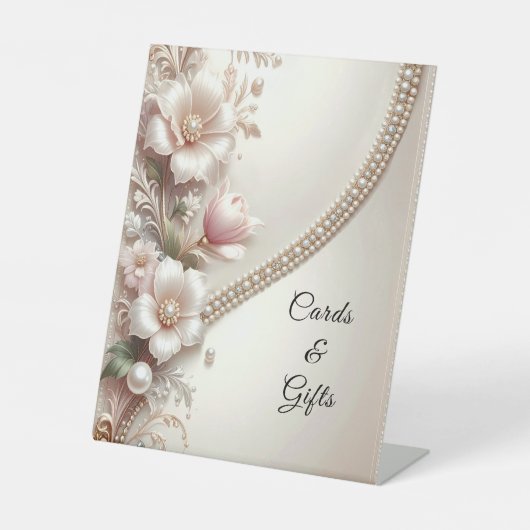 Signe De Table Enseignes de table avec embellissements floraux et (Recto)