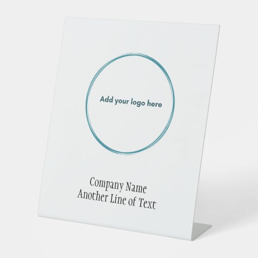 Signe De Table Entreprise Ajouter votre logo professionnel (Recto)