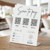 Signe De Table Entreprise de code QR de paiement par scanne