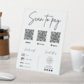 Signe De Table Entreprise de code QR Scan To Pay (In SItu)