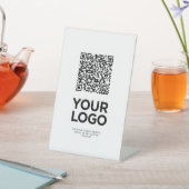 Signe De Table Entreprise Logo Texte simple Code Qr (In SItu)