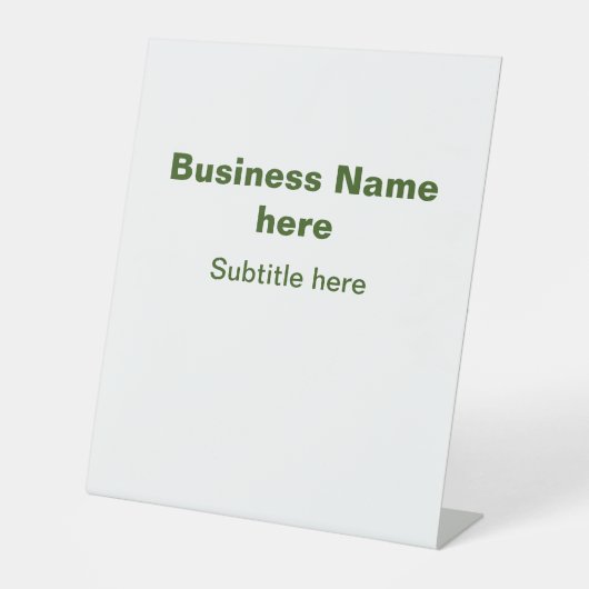 Signe De Table entreprise simple ajoutez votre nom texte q r code (Recto)