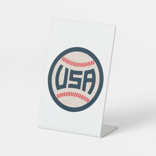 Signe De Table Équipe de baseball USA (Recto)