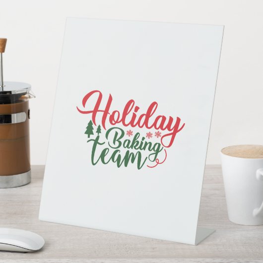 Signe De Table Équipe de pâtisserie de Noël (In SItu)