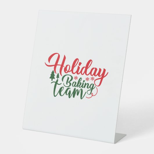 Signe De Table Équipe de pâtisserie de Noël (Recto)