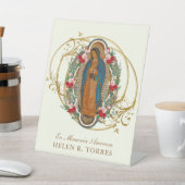Signe De Table Espagne Mary Guadalupe Merci Condolence (In SItu)