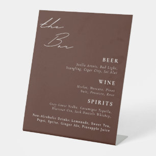 Signe De Table Espresso Brown Mariage Bar