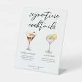 Signe De Table Espresso Martini Lemon Drop Cocktails Menu Mariage (Recto)