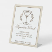 Signe De Table Espresso Martini Signature Boisson Menu Mariage (Recto)