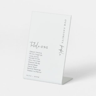 Signe De Table Estelle Moderne Minimaliste Mariage Numéro de tabl