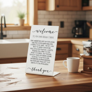 Signe De Table État des équipements pour location de vacances à c