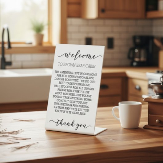 Signe De Table État des équipements pour location de vacances à c