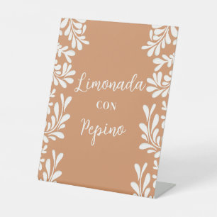 Signe De Table Étiquette de boisson de mariage mexicain Talavera