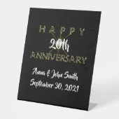 Signe De Table Etoile personnalisable pour un bon anniversaire (Recto)