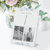 Signe De Table Eucalyptus bleu Mariage Numéro de table d'âge