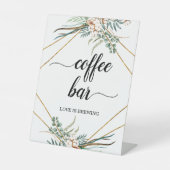 Signe De Table Eucalyptus Boho Calligraphy Café Bar (Recto)