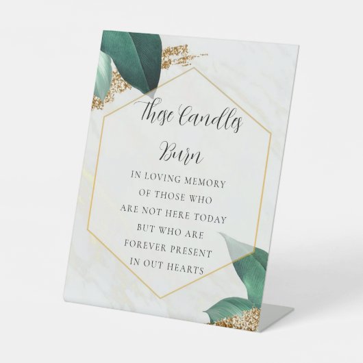 Signe De Table Éucalyptus dans la mémoire aimée (Recto)