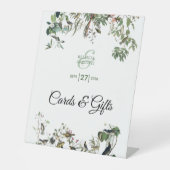 Signe De Table Eucalyptus Feuille verdure Cartes de Mariage & Cad (Recto)