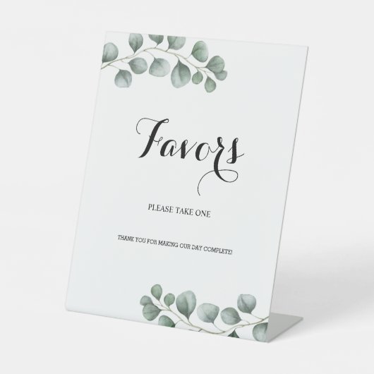 Signe De Table Eucalyptus Feuilles de verdure S'il vous plaît pre (Recto)