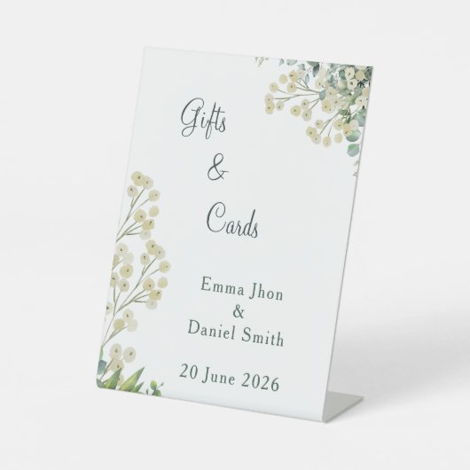 Signe De Table Eucalyptus & Fleurs Blanches Botanique (Recto)