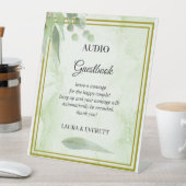 Signe De Table Eucalyptus Foliage Mariage Téléphone Livre d'or (In SItu)