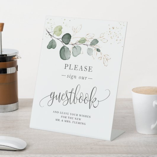 Signe De Table Eucalyptus Foliing Signez Nos Guides (In SItu)