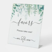 Signe De Table Eucalyptus fouines verdure mariage faveurs clients (Recto)