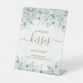 Signe De Table Eucalyptus & Gold Combien De Baisers Sont Dans Le (Recto)