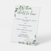 Signe De Table Eucalyptus Green Mariage Boissons Menu (Recto)
