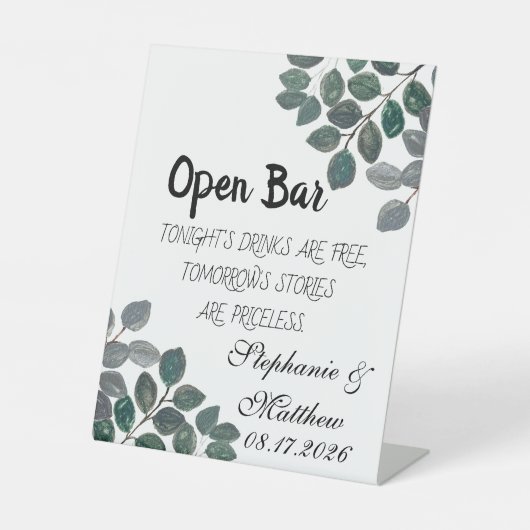 Signe De Table Eucalyptus Green Rustic Open Bar (Recto)