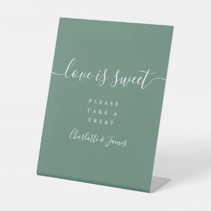 Signe De Table Eucalyptus Green Script L'amour est un doux cadeau