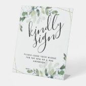 Signe De Table Eucalyptus Kindly Signer Mariage livre d'hôtes (Recto)