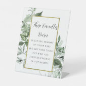 Signe De Table Éucalyptus Minimal En Symbole Mémoire Amoureux (Recto)