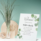 Signe De Table Eucalyptus programme de mariage vert calendrier