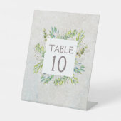 Signe De Table Eucalyptus Rustique Réception De Mariage (Recto)