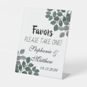 Signe De Table Eucalyptus Vert Prendre Un Faveur (Recto)