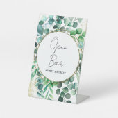 Signe De Table Eucalyptus Wedding Reception Open Bar Tabletop (Recto)