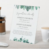 Signe De Table Eucalyptus Wedding Signature Drinks Sign, Cocktail (In SItu)
