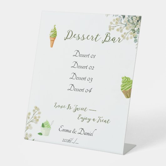 Signe De Table Eucalyptus & White Florals Botanical Wedding (Recto)