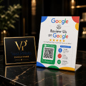 Signe De Table Évaluez-Nous Sur Google Code QR