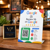 Signe De Table Évaluez-Nous Sur Google Code QR