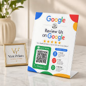 Signe De Table Évaluez-Nous Sur Google Code QR