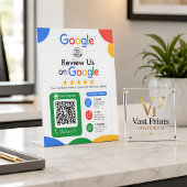 Signe De Table Évaluez-Nous Sur Google Code QR