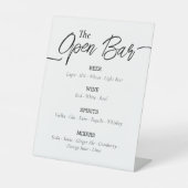 Signe De Table Événement avec Bar Ouvert Moderne (Recto)