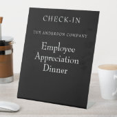Signe De Table Événement d'appréciation des employés noirs (In SItu)