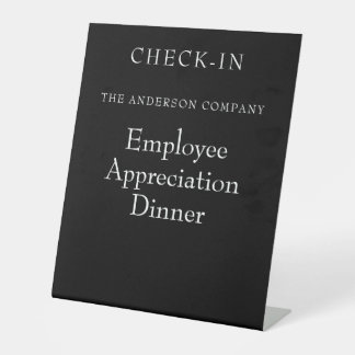 Signe De Table Événement d'appréciation des employés noirs