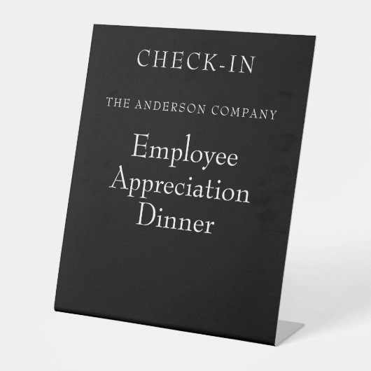 Signe De Table Événement d'appréciation des employés noirs (Recto)
